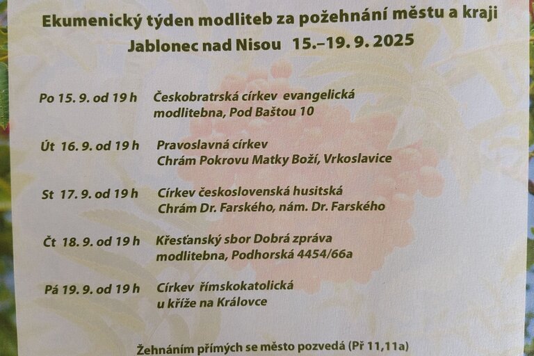 Pozvání k ekumenickému setkávání