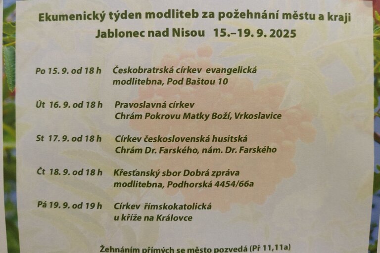 Pozvání k ekumenickému setkávání